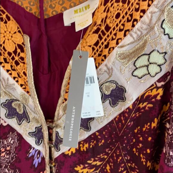NWT Anthropologie MAEVE plum embroidered maxi dress - Picture 11 of 11